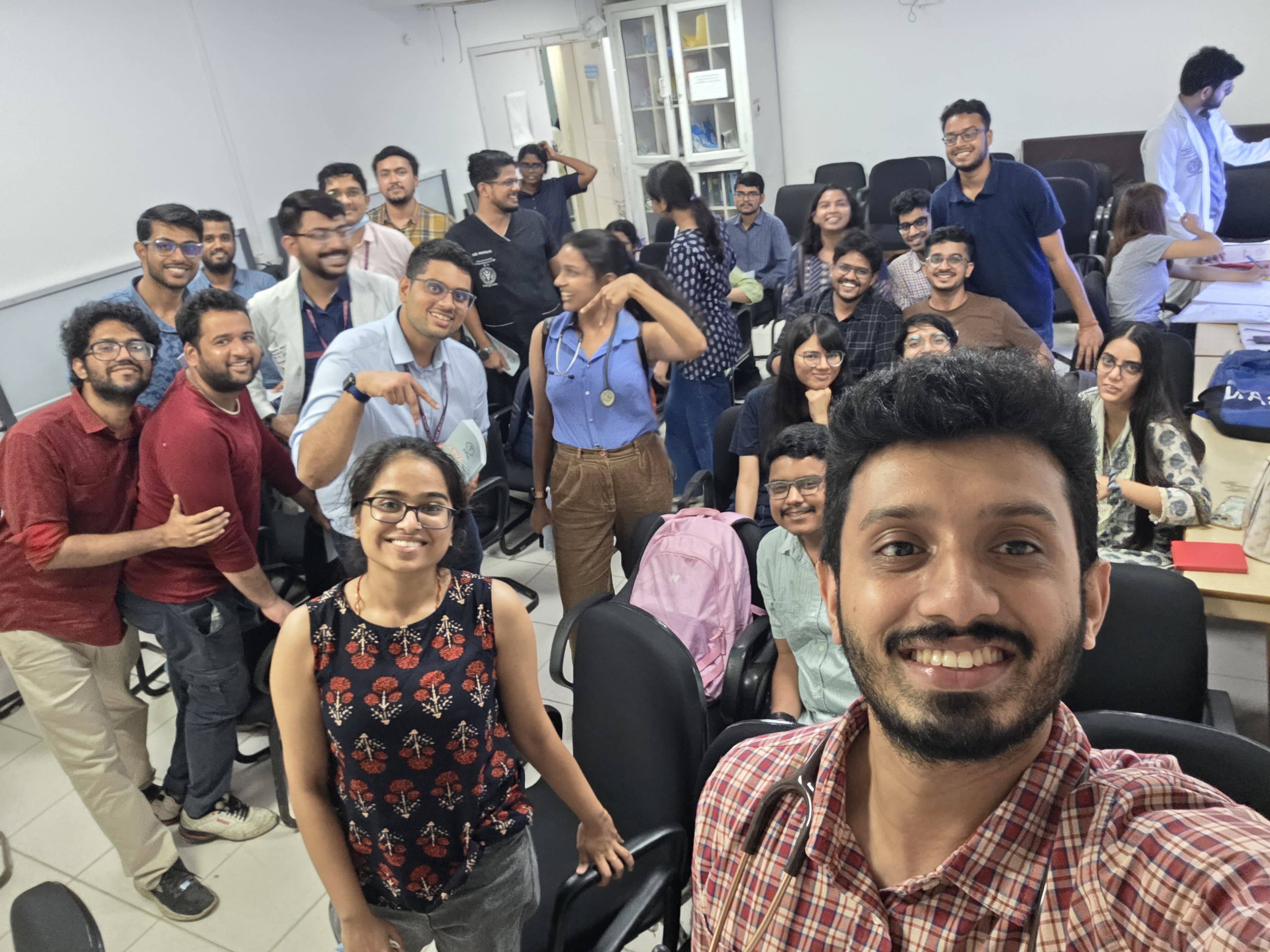 A collaborative team meeting